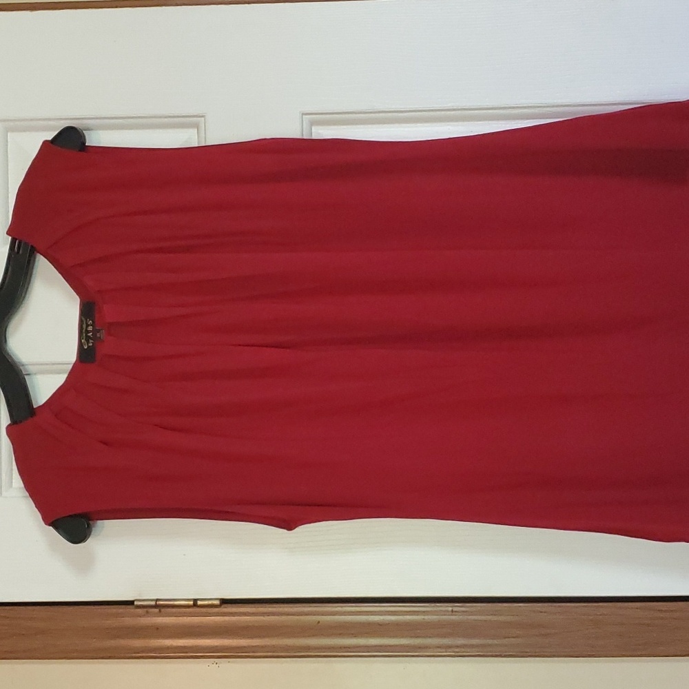 🛑 Essentials by ABS Red XL Sleeveless Blouse 🚔